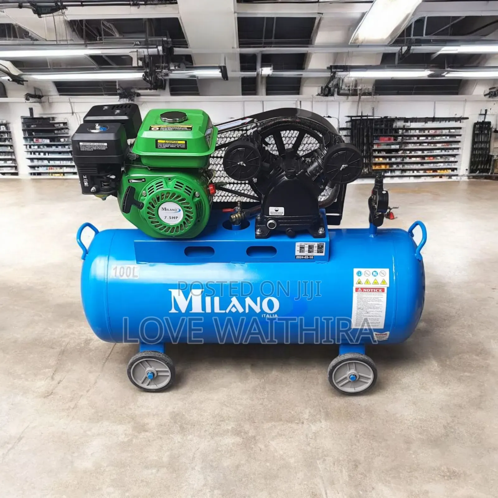 100l Milano Petrol Air Compressor