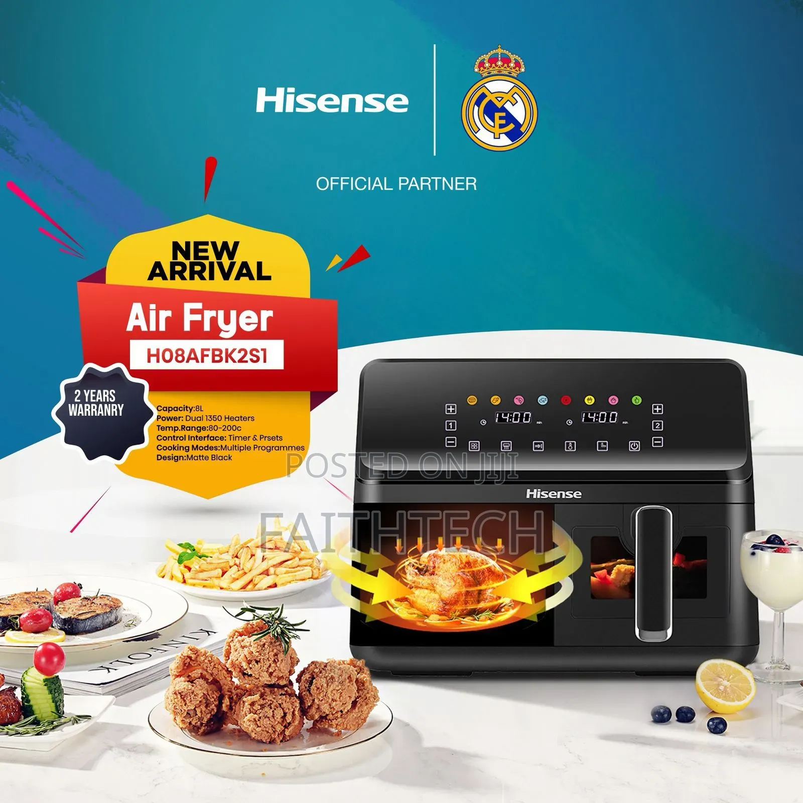 8.0 Litres Hisense Airfryer