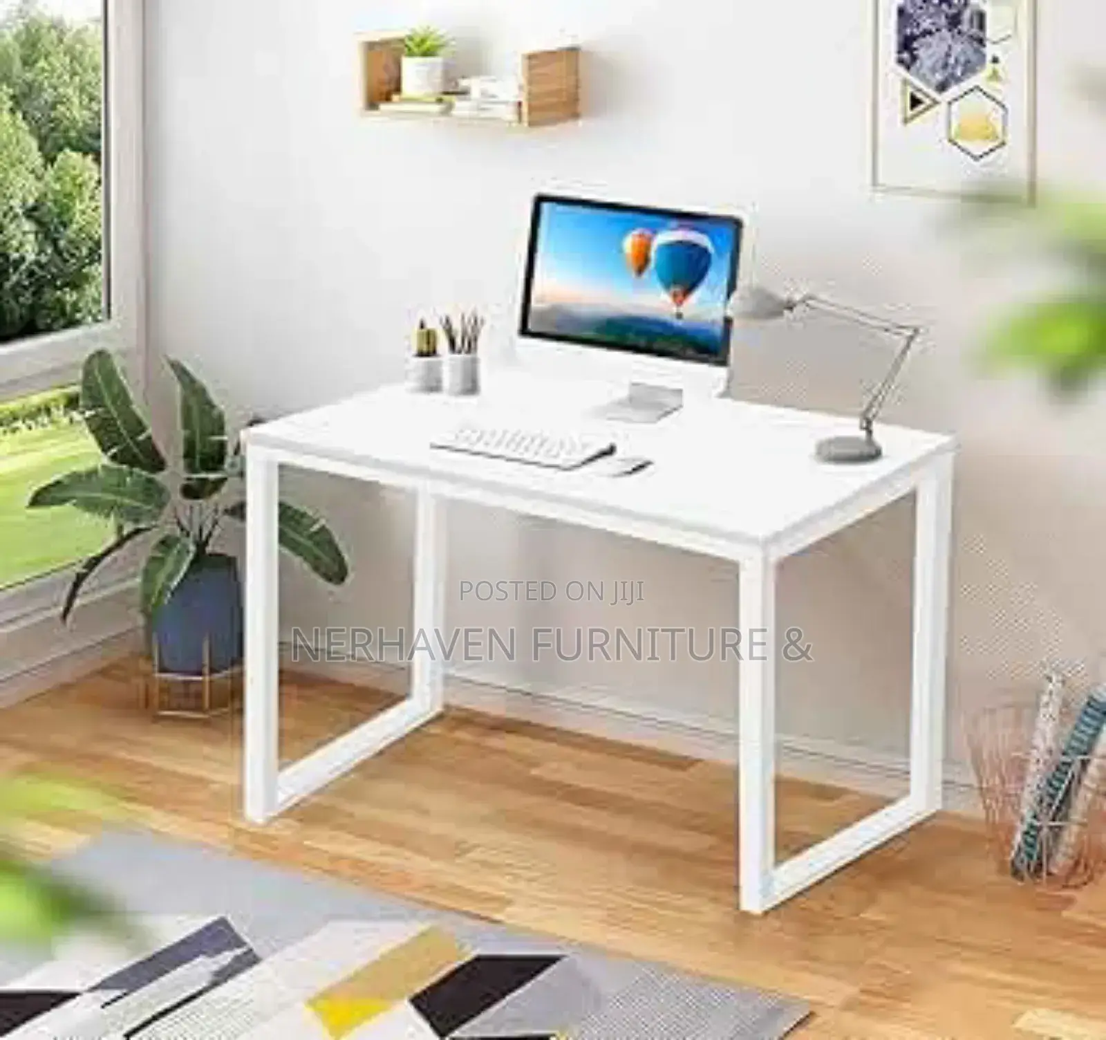 White Metallic Office Study Table