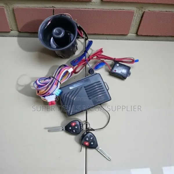 Universal Car Burglar Alarm System With Siren and Flip Remotes