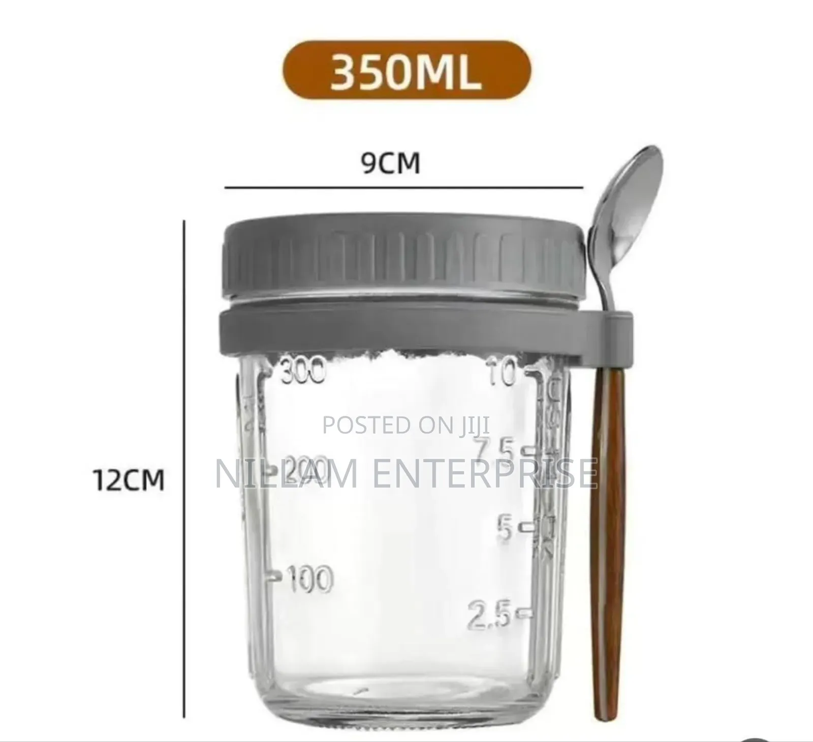 4pc Set Overnight Oats Jar 350ml