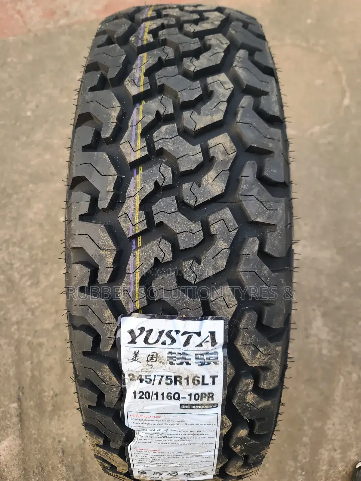 245/75r16 Yusta Tyres L/T10pr All-Terrain