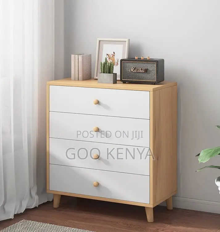 Home Cabinet Drawers; White Wooden Chest of Drawers for Bedroom Use