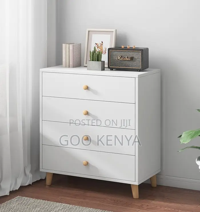 Home Cabinet Drawers; White Wooden Chest of Drawers for Bedroom Use