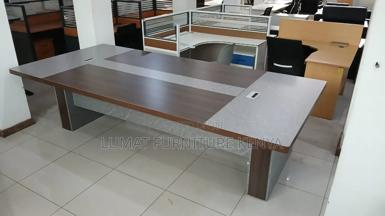 Long Wooden Boardroom Table
