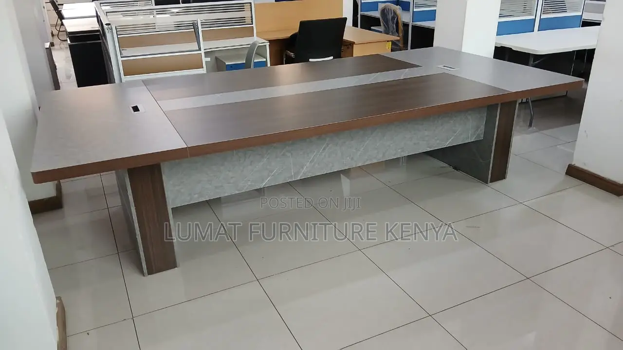Long Wooden Boardroom Table