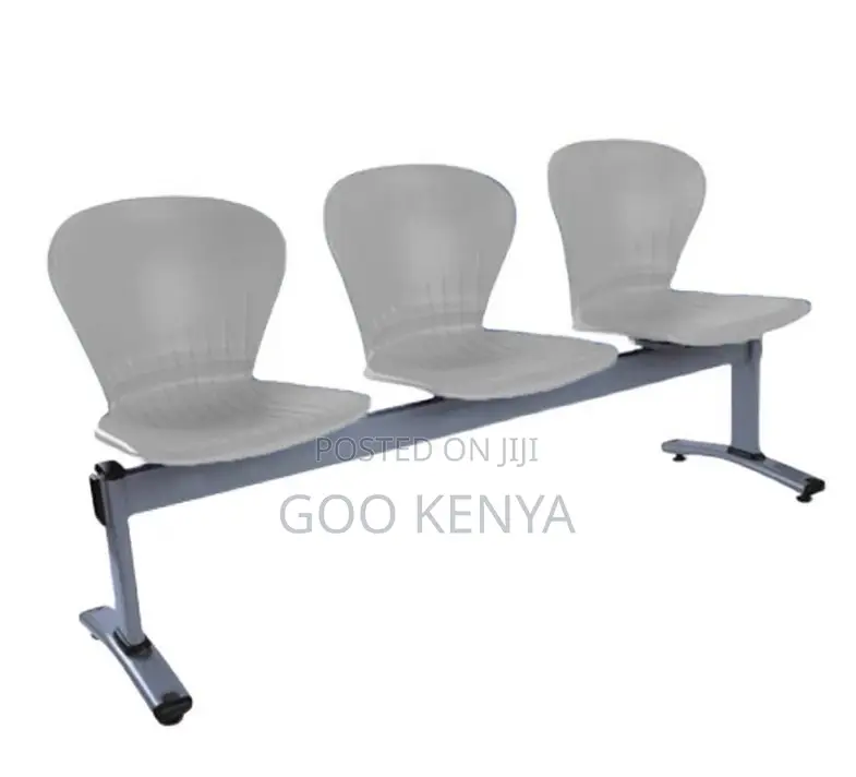 Office Waiting Bench; 3-Seat Plastic Public Waiting Chair for Hospital