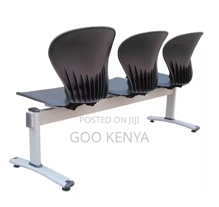 Office Waiting Bench; 3-Seat Plastic Public Waiting Chair for Hospital