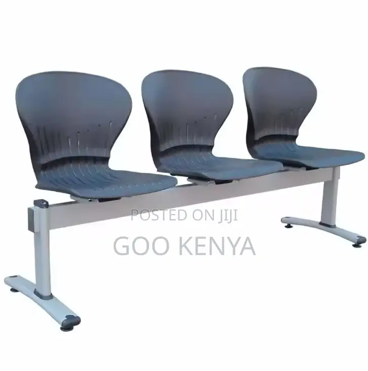 Office Waiting Bench; 3-Seat Plastic Public Waiting Chair for Hospital