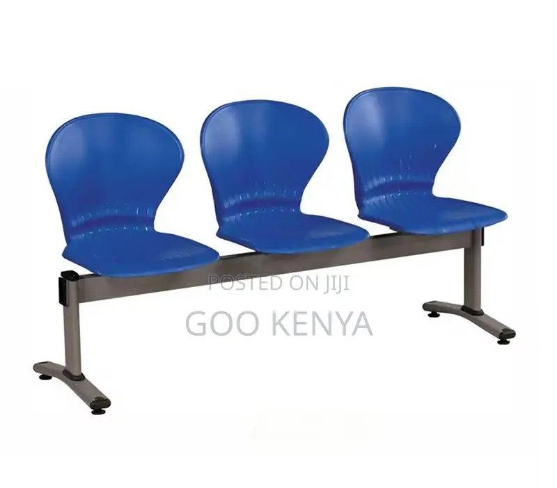 Office Waiting Bench; 3-Seat Plastic Public Waiting Chair for Hospital