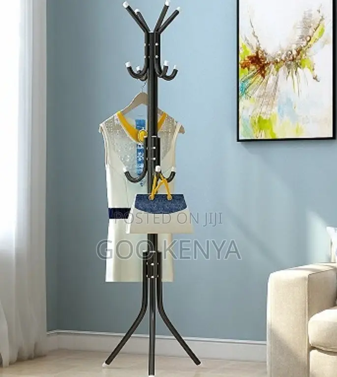 Home Hanger; 12-Hook Metal Tree Coat Rack Stand for Home and Office