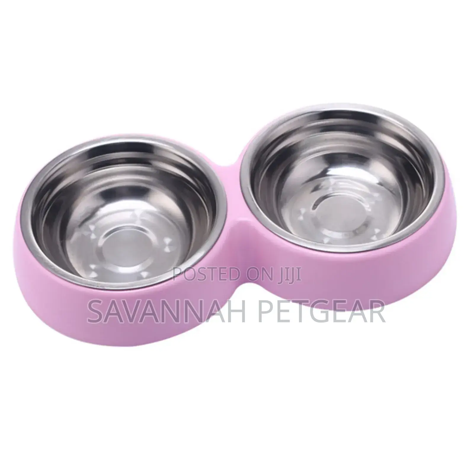 Pet Stainless Steel Double Bowl Dog Bowl Cat Basin
