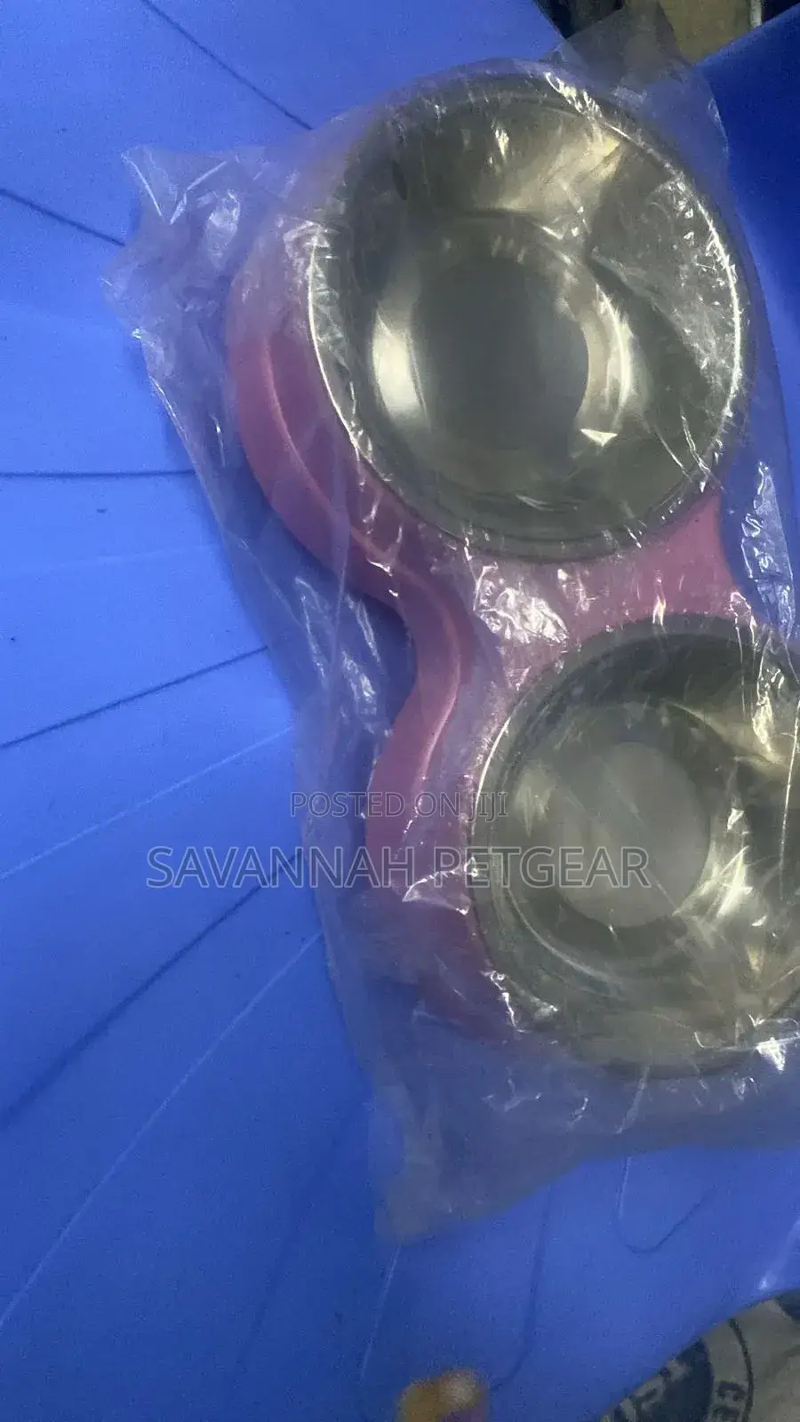 Pet Stainless Steel Double Bowl Dog Bowl Cat Basin