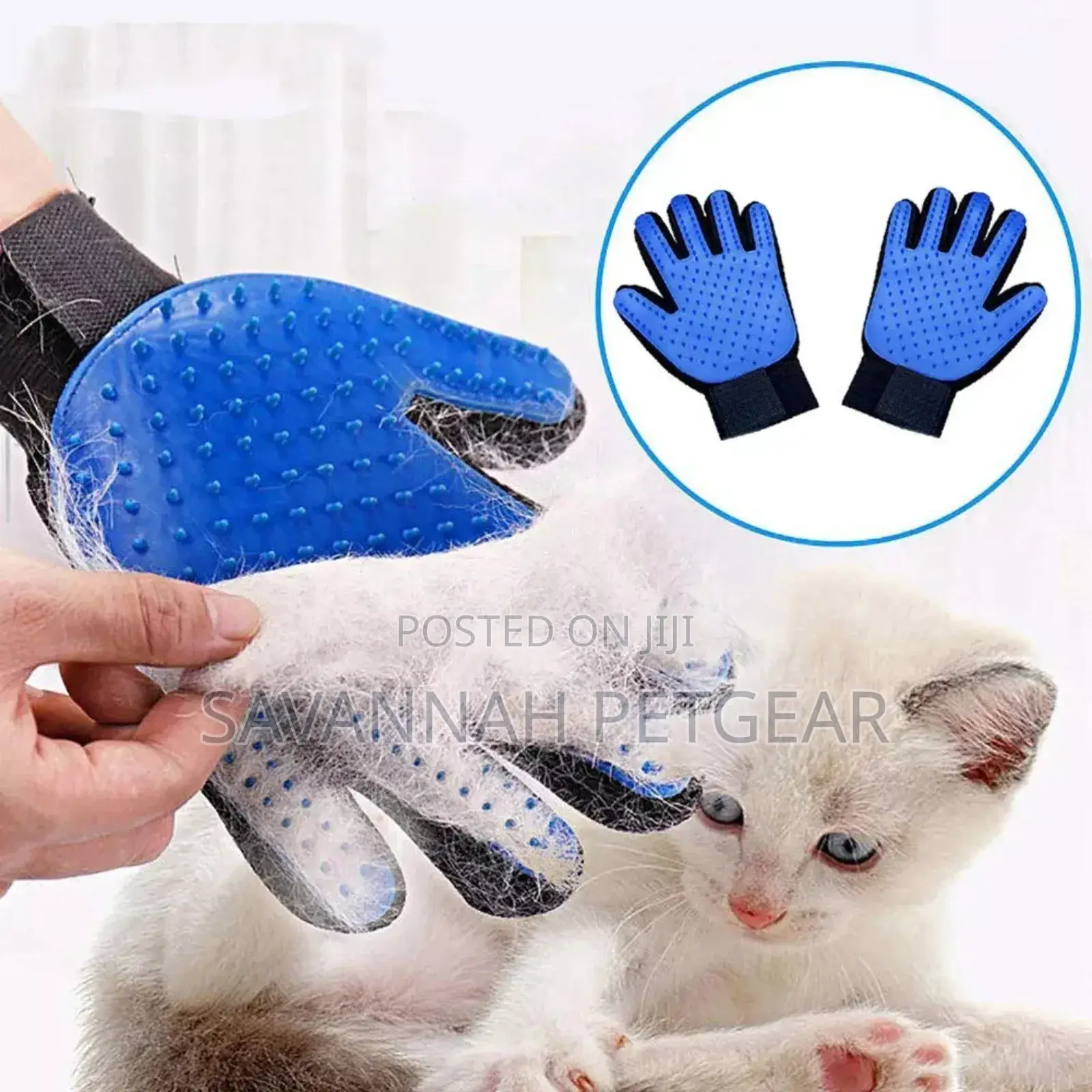 Enhanced Five Finger Gentle Pet Grooming Brush Pet Hair Remover Glove