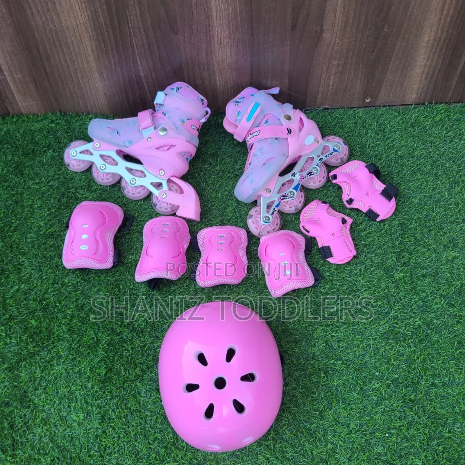 Pink Rubber Roller Skates