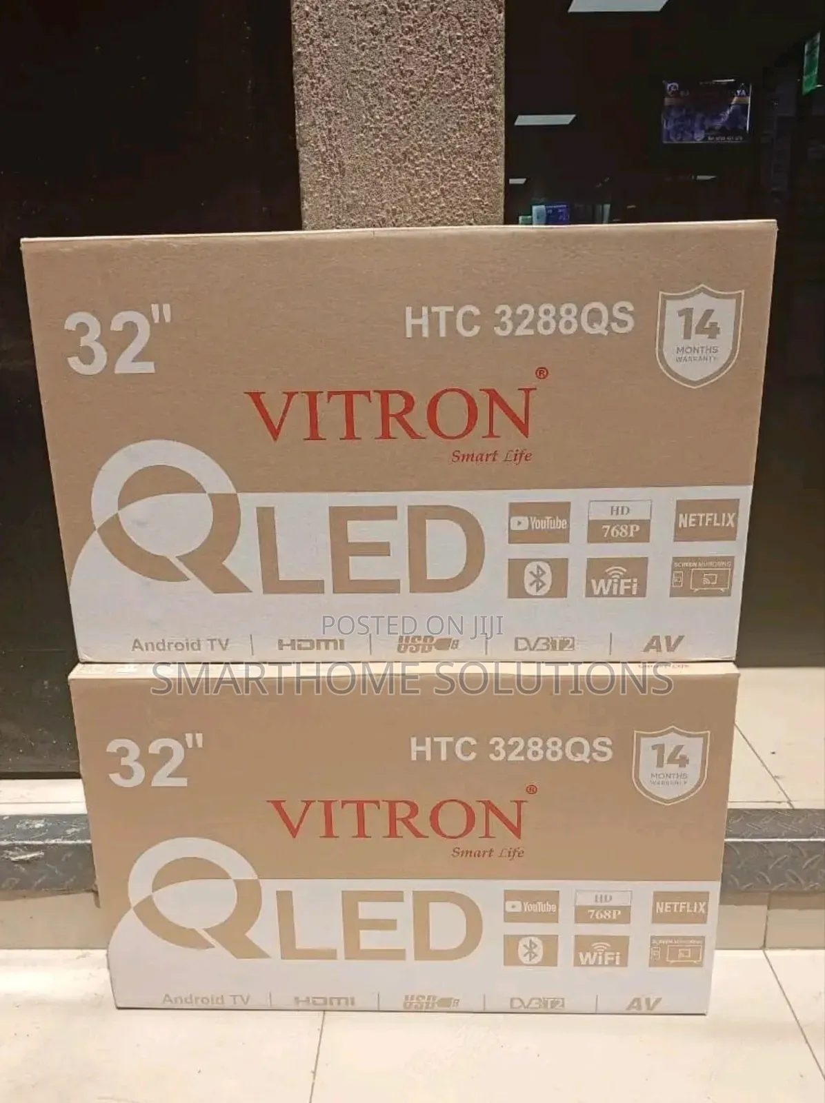 Vitron 32 Inch Qled Smart Android Tv Htc3288qs With Bluetooth Netflix