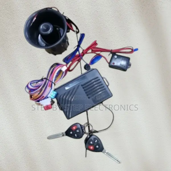 Advanced Vehicle Burglar Alarm Complete System Kit With Two Flip Keys
