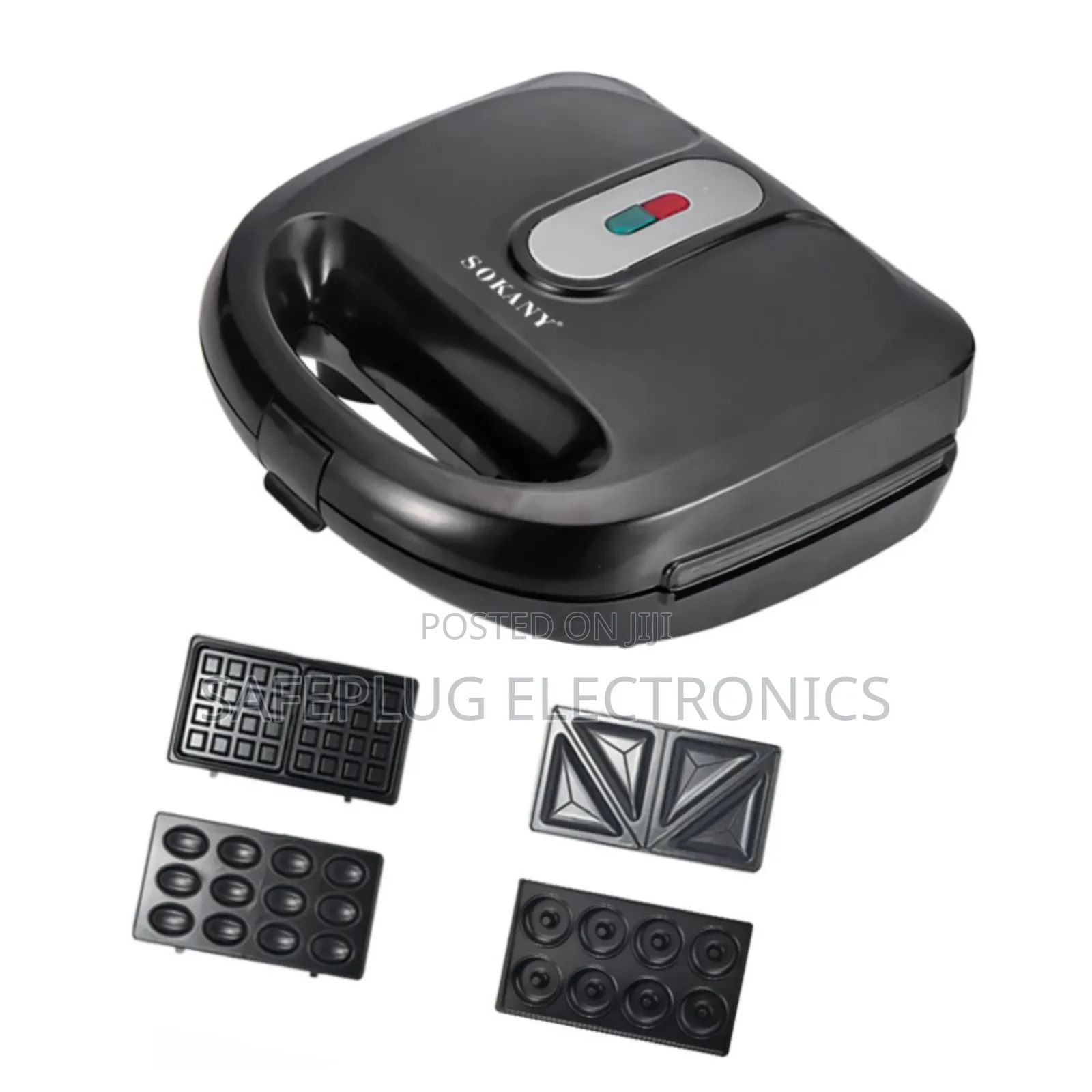 Sokany 4-in-1 Sandwich Toaster - Fast Cooking + Non-Stick