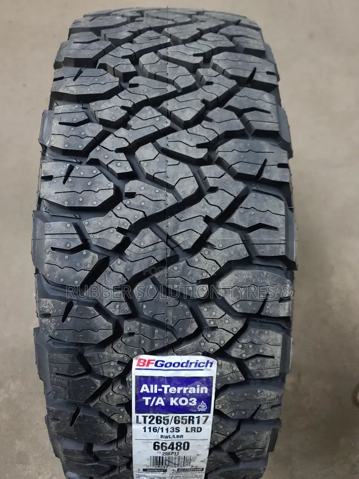 265 /65 R17 Bf Goodrich Tyres a/Tk03 All-Terrain