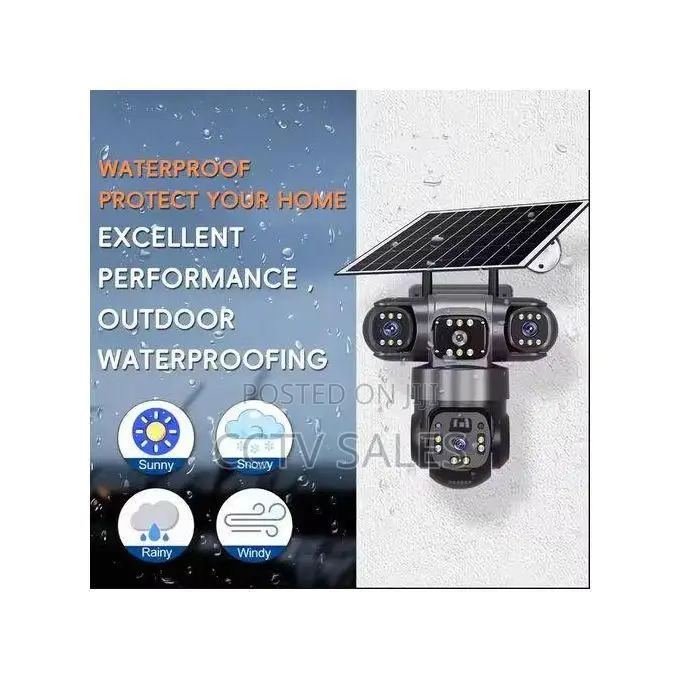 Home Security Outdoor Cameratriple Lens 4g Solar PTZ Camera