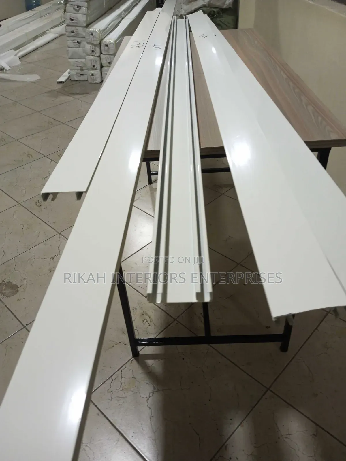 White Aluminium Double Curtain Rails