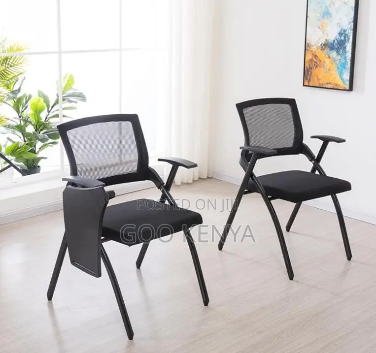 Office Chair; Stackable Chair With Flip Writing Desk for Meeting Rooms