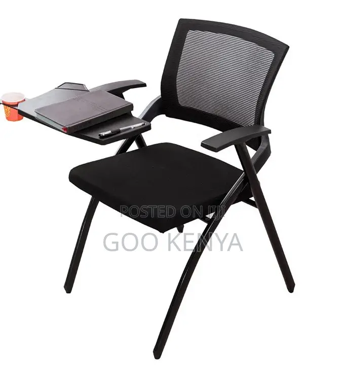 Office Chair; Stackable Chair With Flip Writing Desk for Meeting Rooms