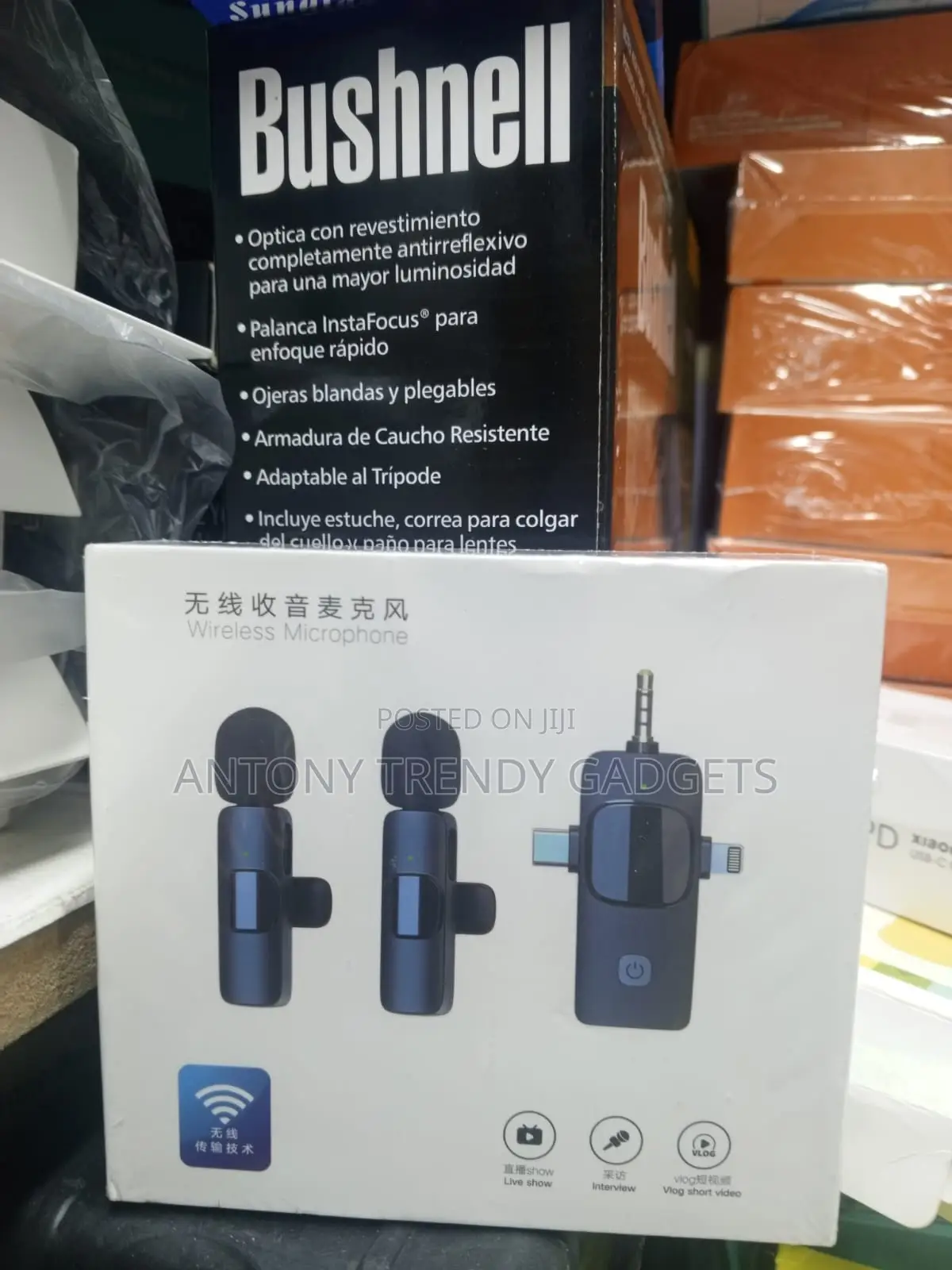 3-in-1 Wireless Lavalier Microphone (3.5mm Round Jack)