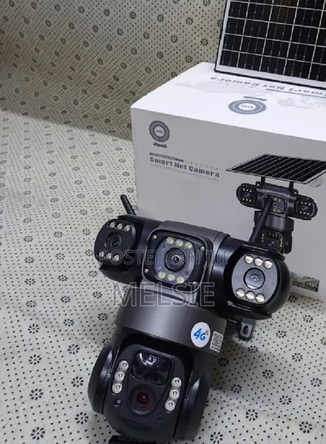 Durable Intelligent Motion Detection 4g Triple Lens Solar Camera