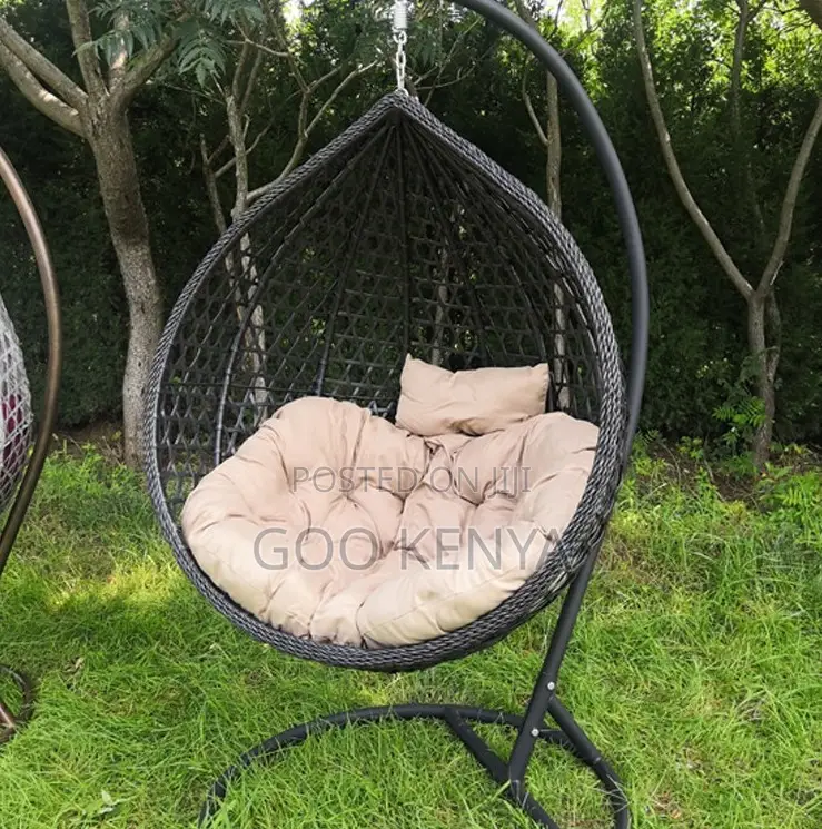 Home Chair; Rope-Weave Hanging Hammock Bench for Patio Relaxation