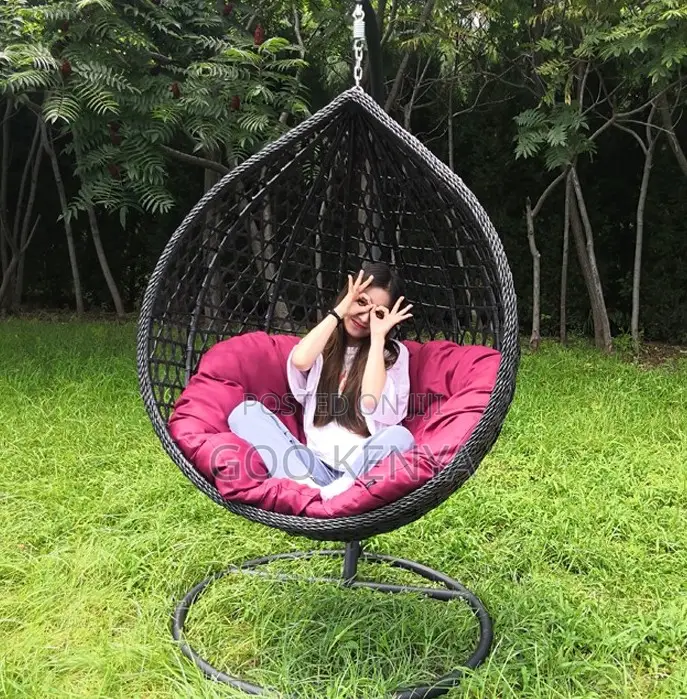 Home Chair; Rope-Weave Hanging Hammock Bench for Patio Relaxation