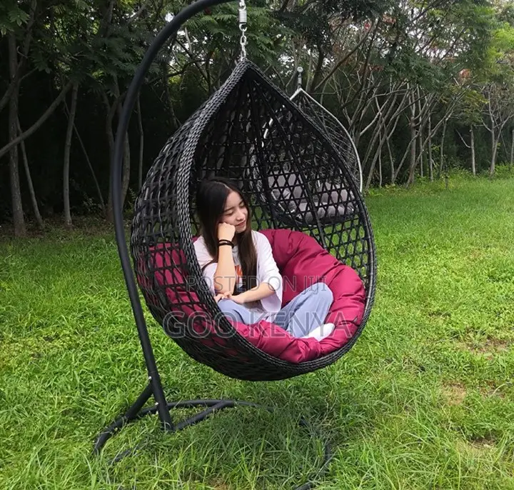 Home Chair; Rope-Weave Hanging Hammock Bench for Patio Relaxation