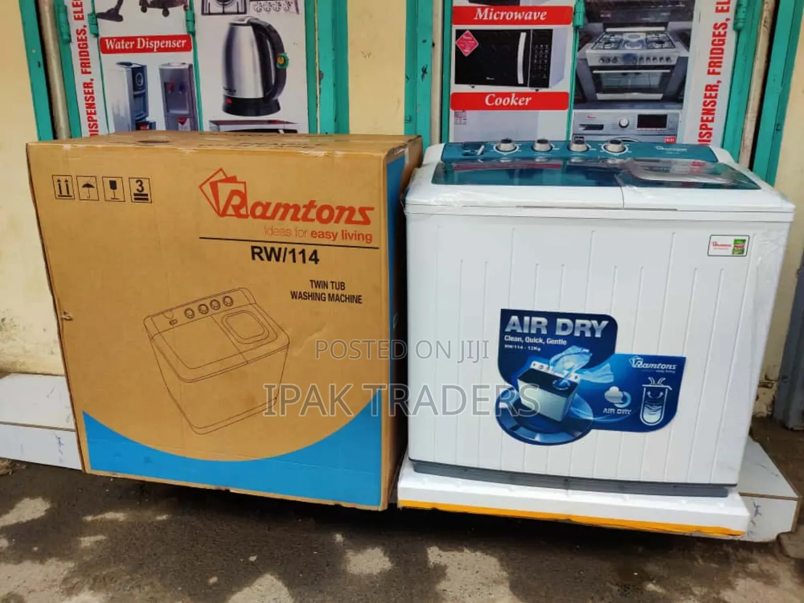 *Ramtons Washing Machine Super Jumbo Twin Tub 12kg/14 With Air Dryer