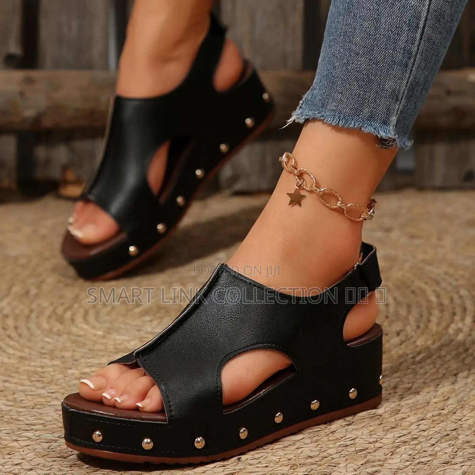 *Cut Out Wedge Sandals*
