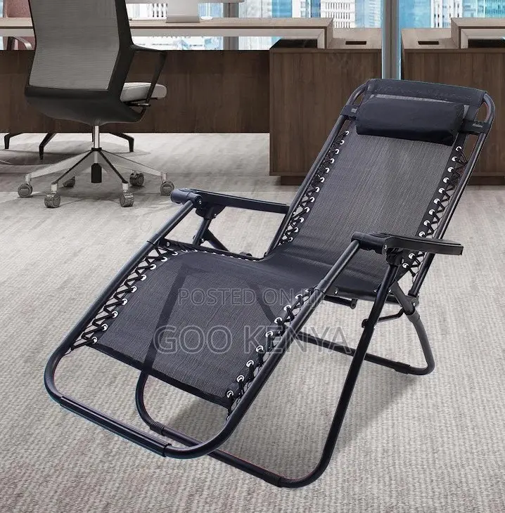 Home Outdoor Chair; Portable Folding Beach Recline Chair With Headrest