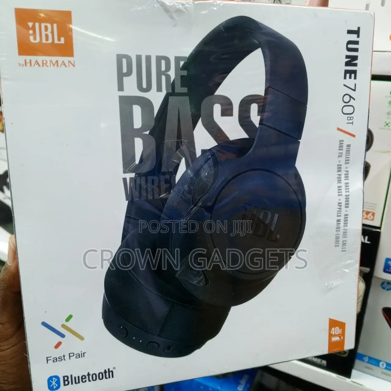 JBL Tune 760bt Wireless Over-Ear Headphones With Pure Bass