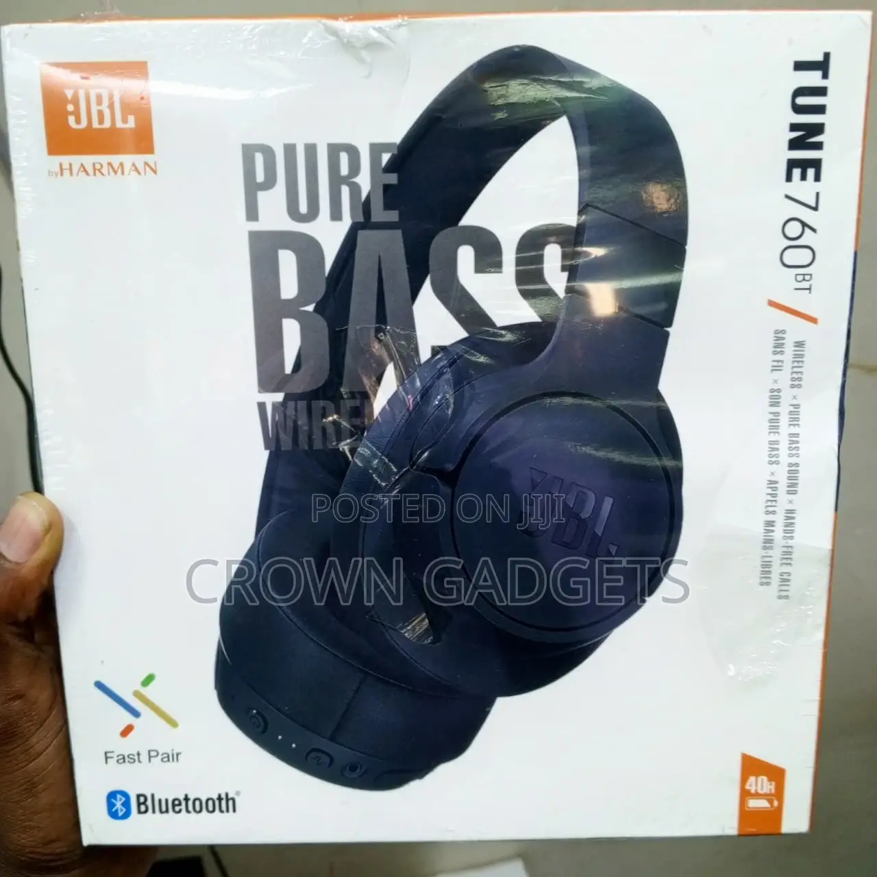 JBL 760bt Bluetooth Headphones 40h Playtime Foldable Design