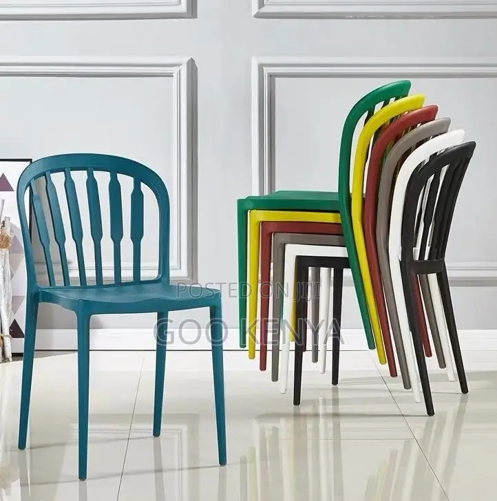 Home Chair; Vibrant Stackable Multi-Color Plastic Chair for Outdoor