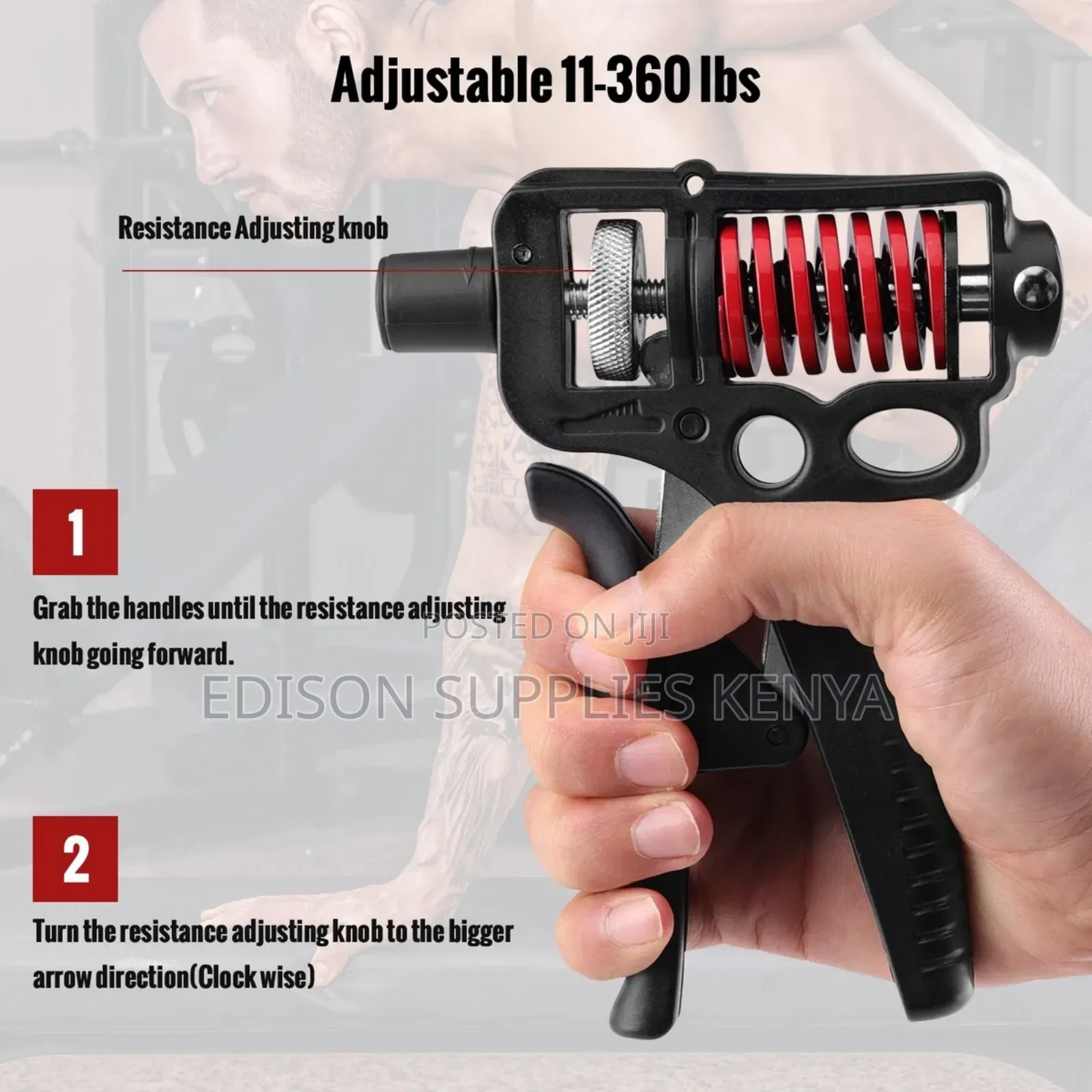 Hand Grip Strengthener 165kgs Adjustable Hand Gripper 5 To 165kg