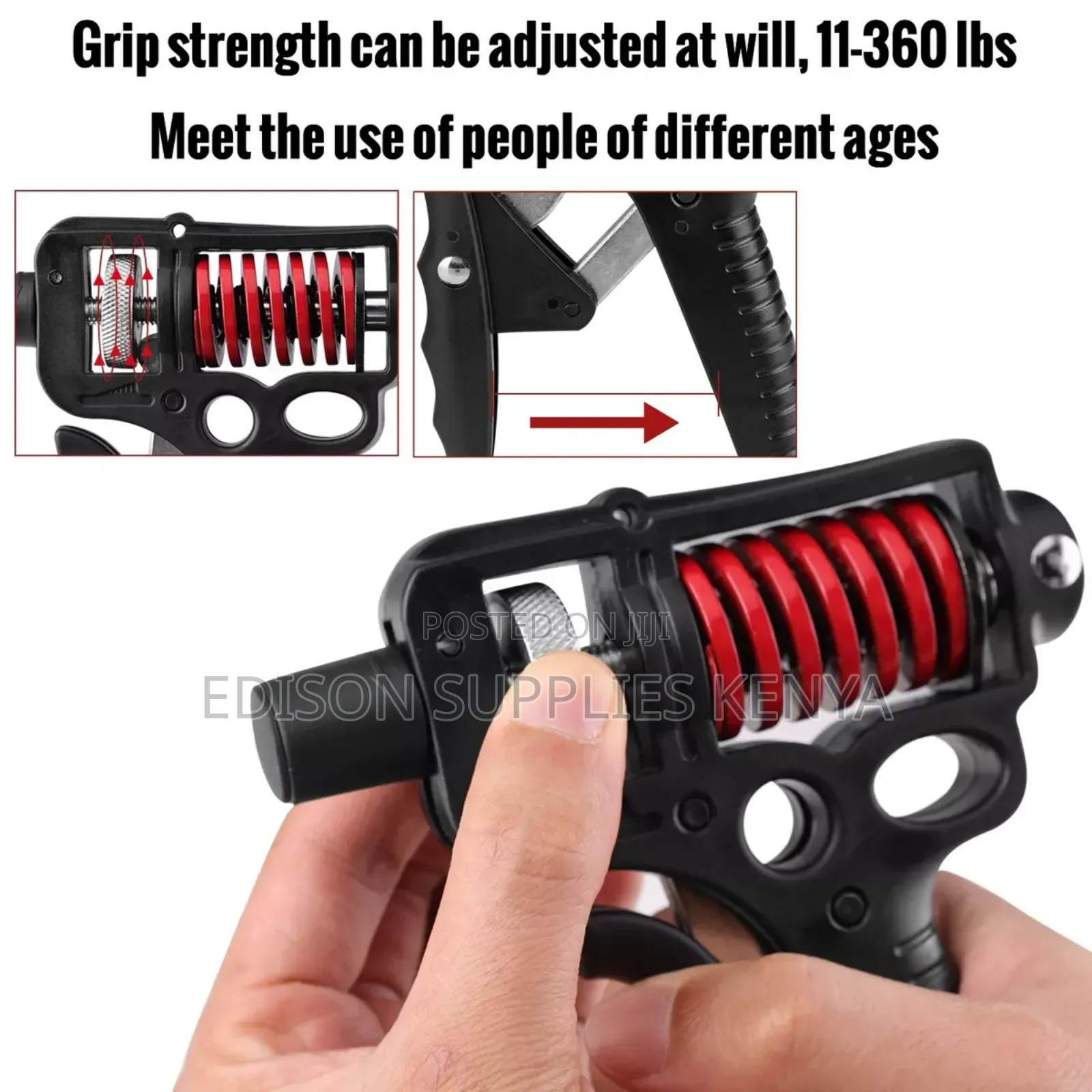 Hand Grip Strengthener 165kgs Adjustable Hand Gripper 5 To 165kg