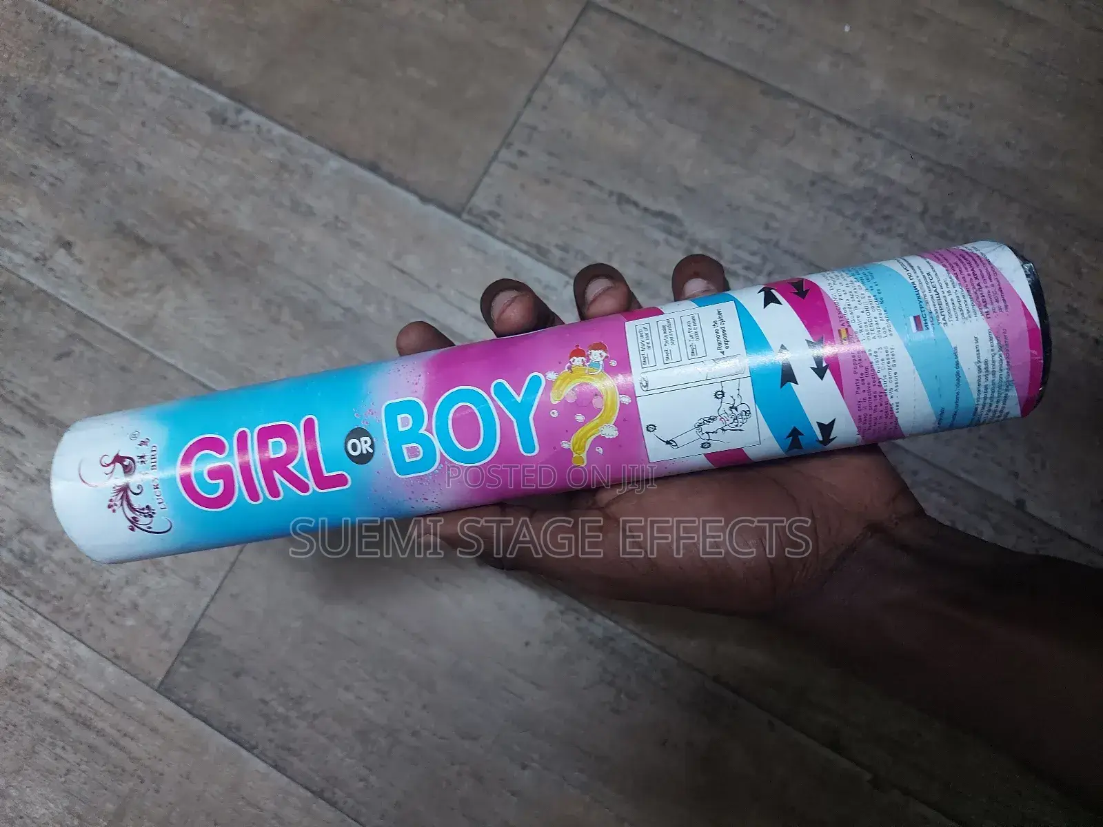 Gender Reveal Confetti Popper – Boy or Girl Handheld Party Cannon
