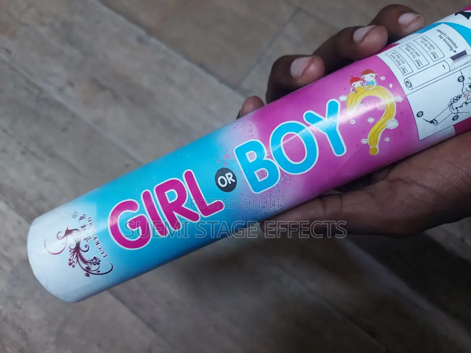 Gender Reveal Confetti Popper – Boy or Girl Handheld Party Cannon