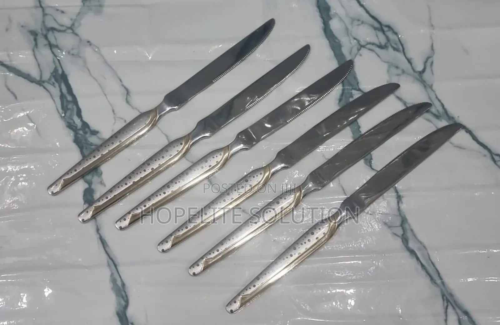 Boyuan Heavy Stainless Steel Gold Line Cutlery Set