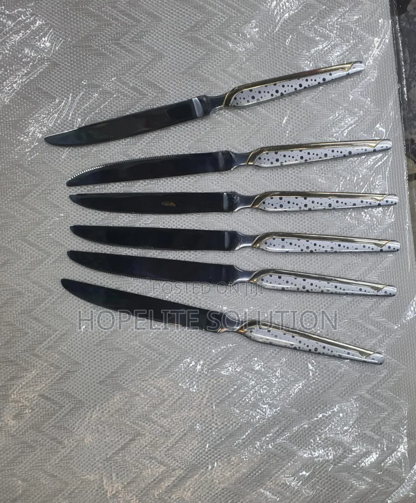 Boyuan Heavy Stainless Steel Gold Line Cutlery Set