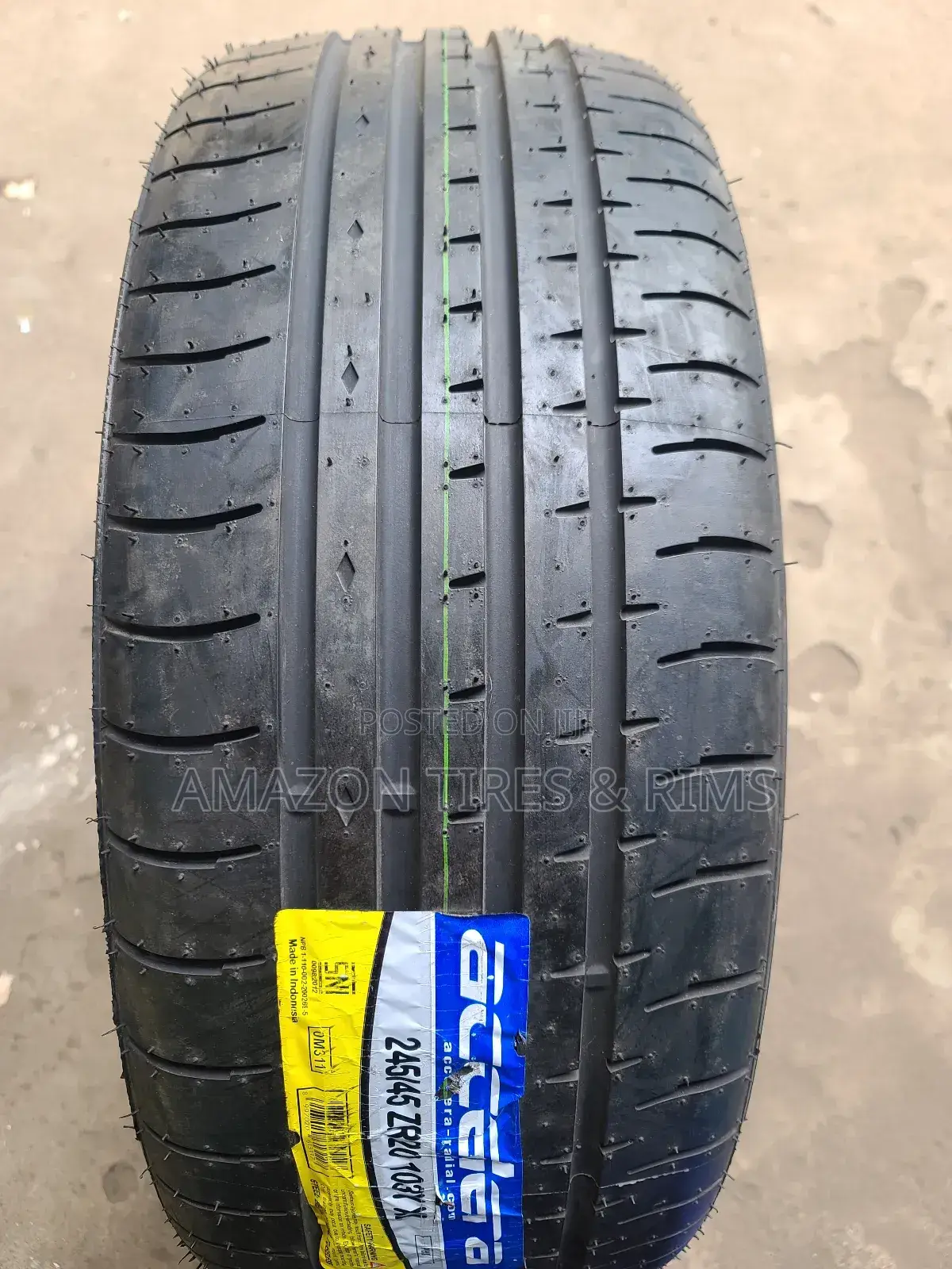 245/45 R20 Accelera Tyres 103y X/L Made in Indonesia