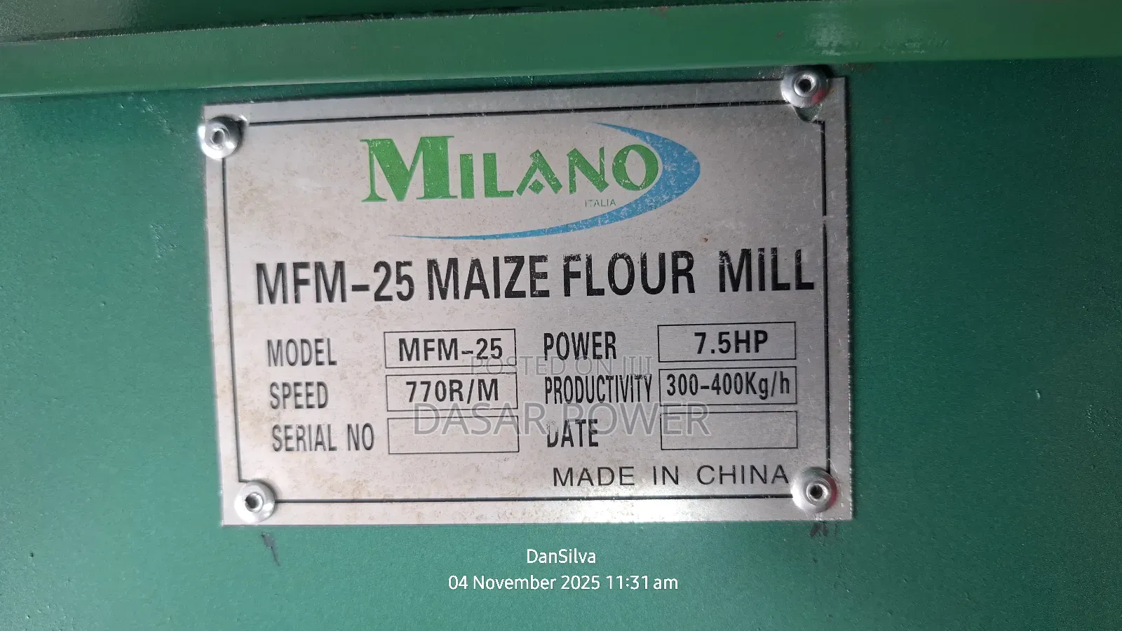 7.5hp Grade 1 Roller Mill