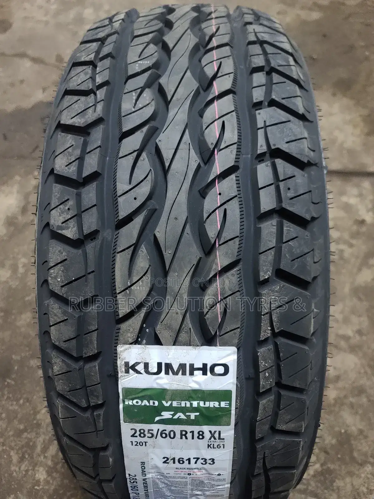 285/60r18 Kumho Tyres 120t X/L Kl6 Road Venture
