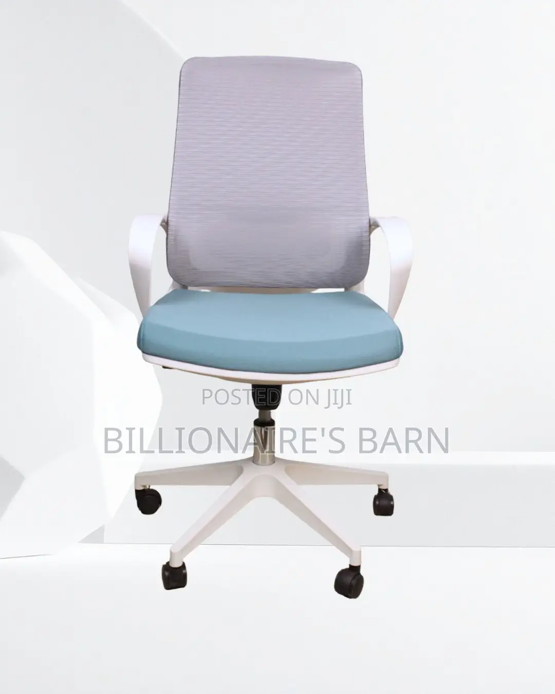 Space-Saving Plush White | Chair | Perfect for Home Office