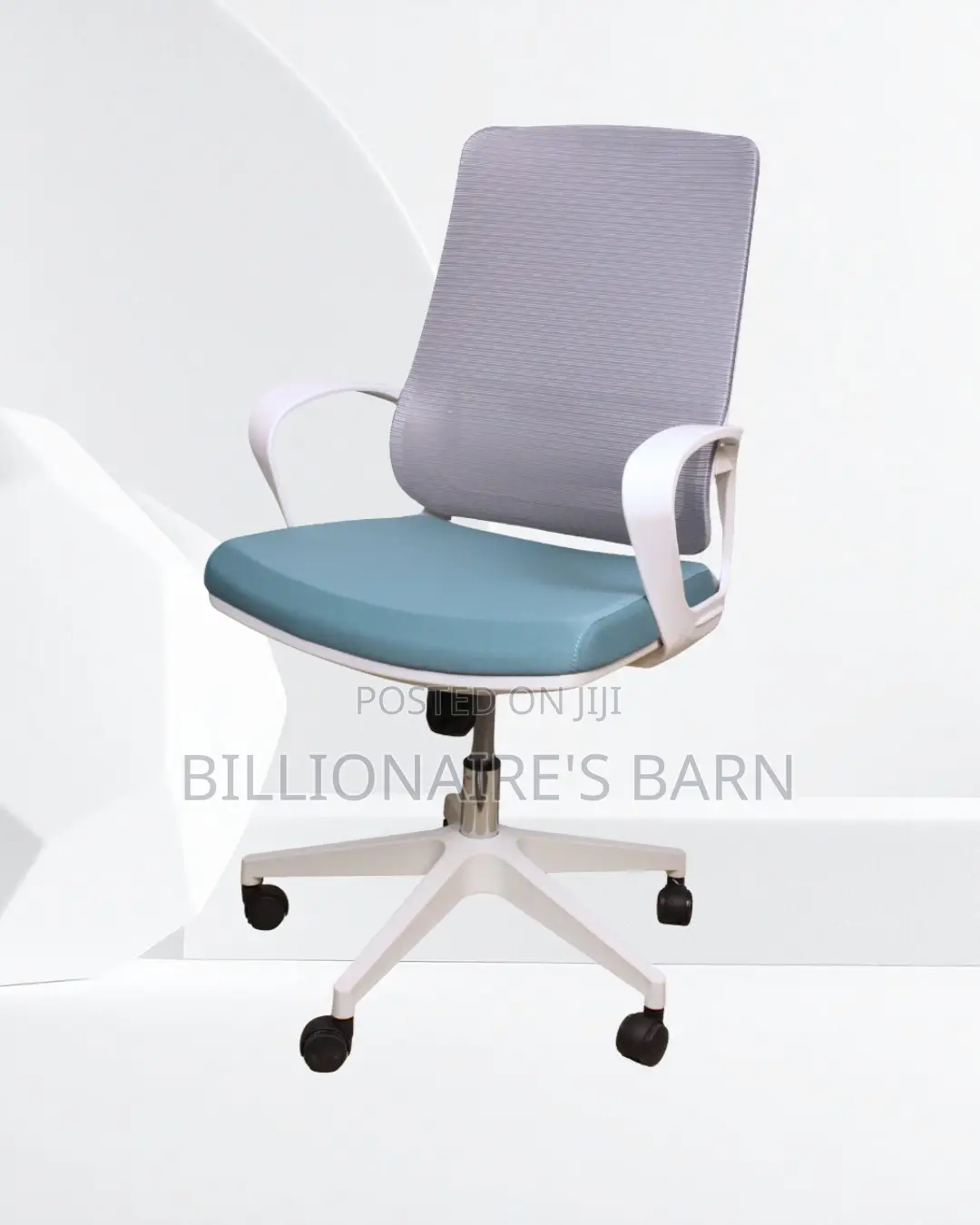 Space-Saving Plush White | Chair | Perfect for Home Office