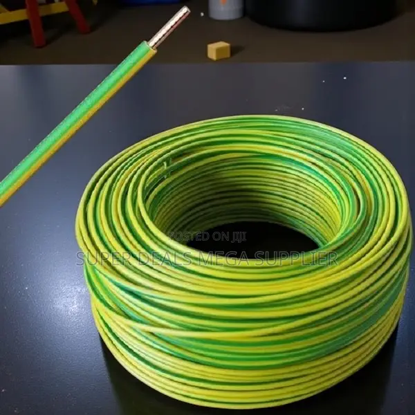 Long Lasting 1.5mm Yellow Green Electrical Wiring Cable